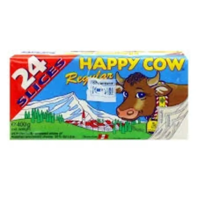 Happy Cow Cheddar Slices 400G